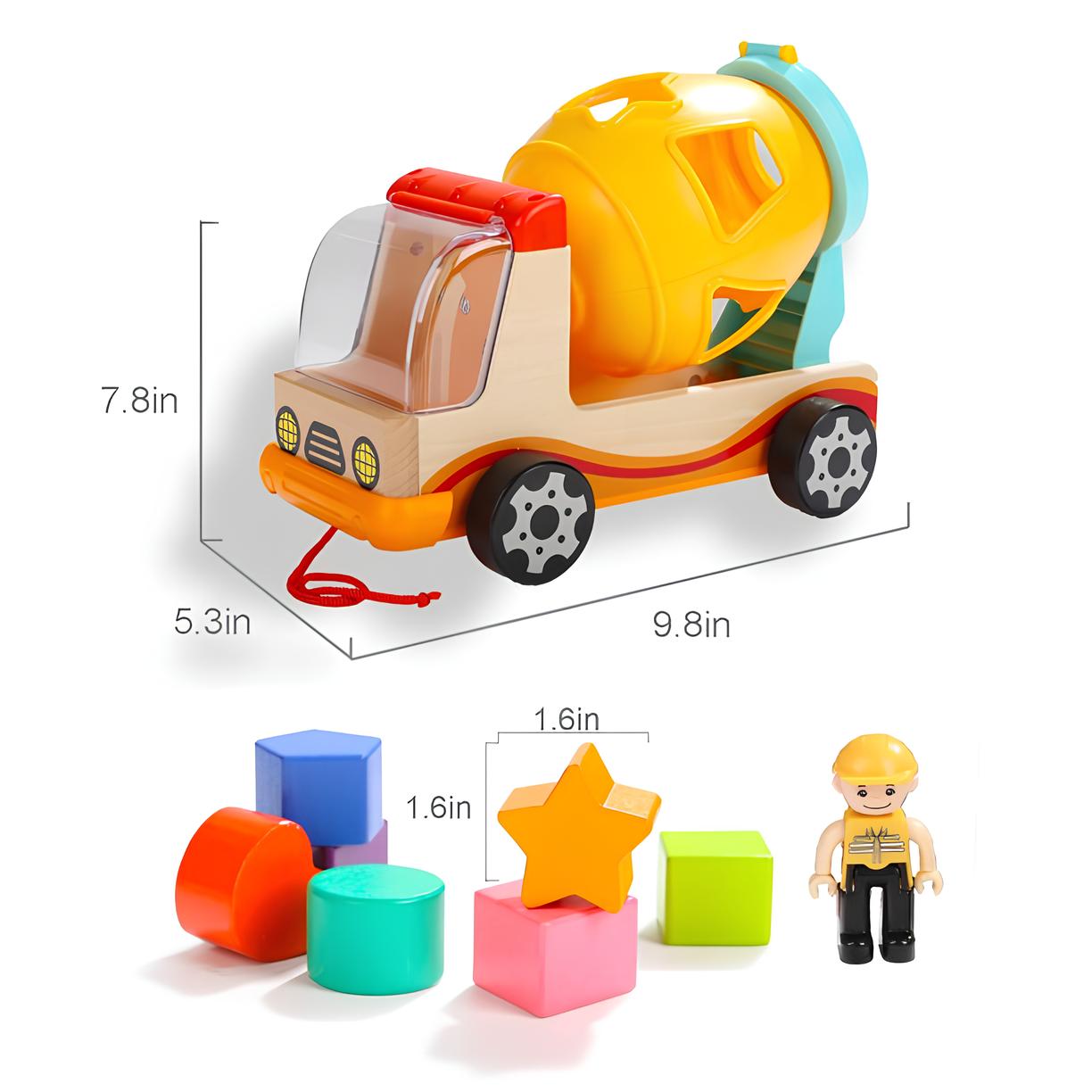 PuzzleTruck | Kombinera former för skojs skull - Byggklossar i trä