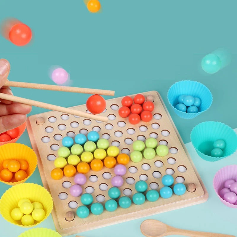RainbowSort | Lära sig färglägga och räkna - Sorteringsbräda i trä