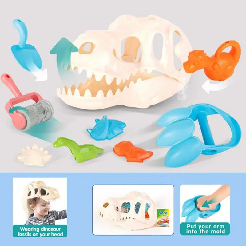 SandRex | Kreativt spel - Dino sandformset
