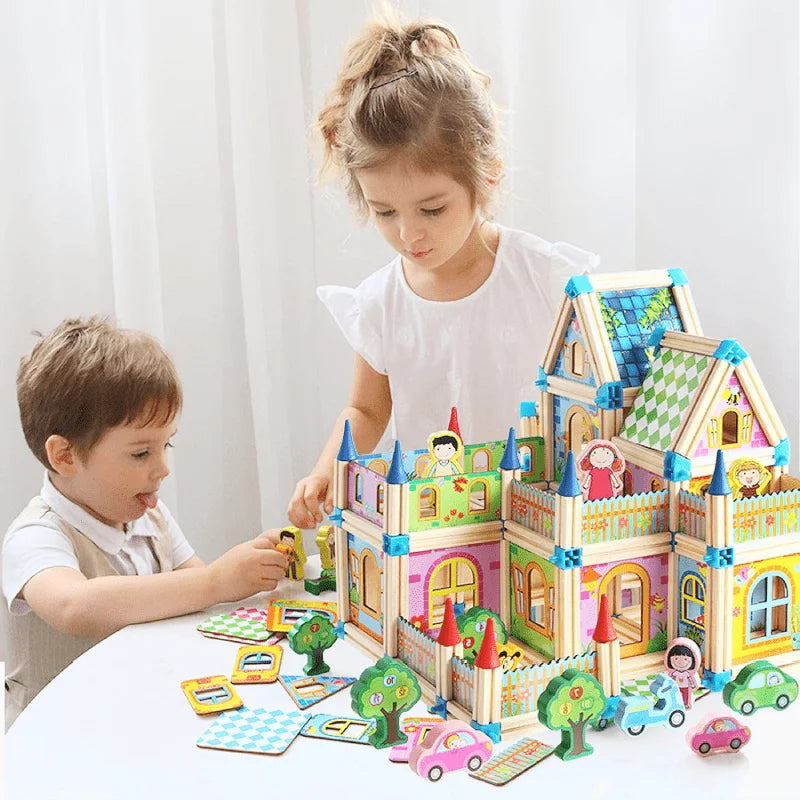ConstructoPlay | Fantasifullt byggande och lek - Magnetiska träklossar