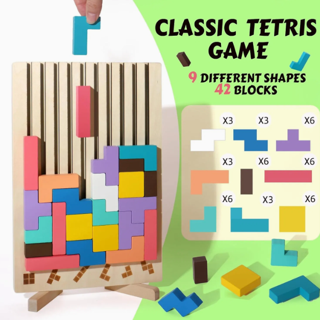 TetriLogic | Logiskt tänkande - Trä pussel