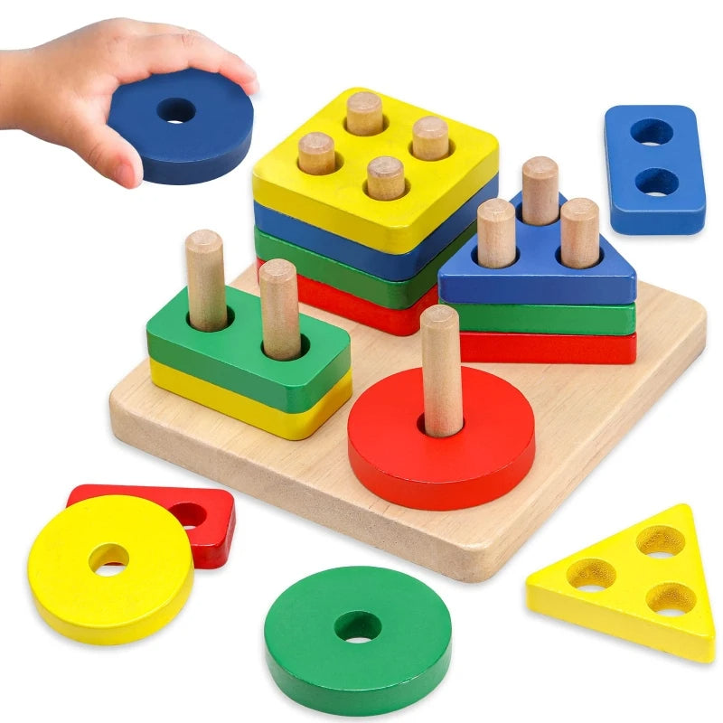 ColorStacks | Spelbaserat lärande om former och färger - Montessori geometriska pussel