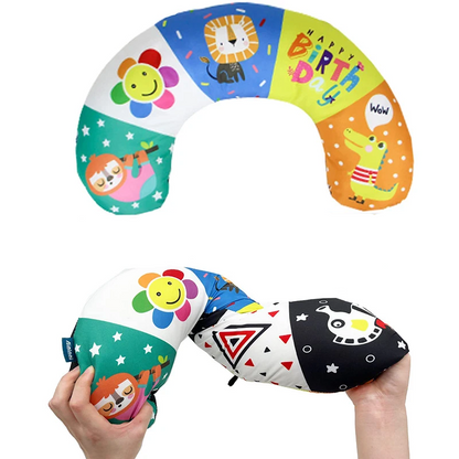 SensoryPillow | Pedagogisk leksakskudde med bitring - Aktivitetskudde