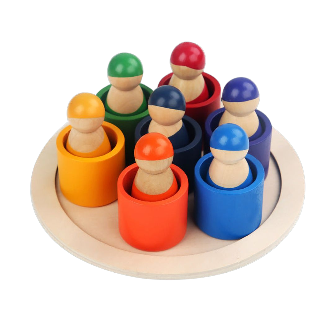 RainbowBalance | Upptäck färger och former - Pedagogiska stapelblock