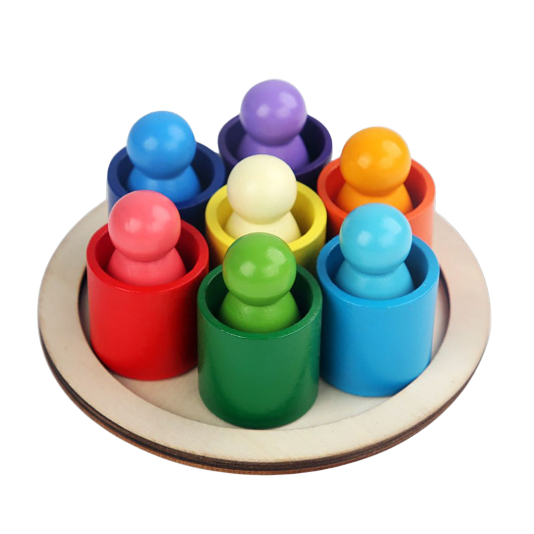 RainbowBalance | Upptäck färger och former - Pedagogiska stapelblock