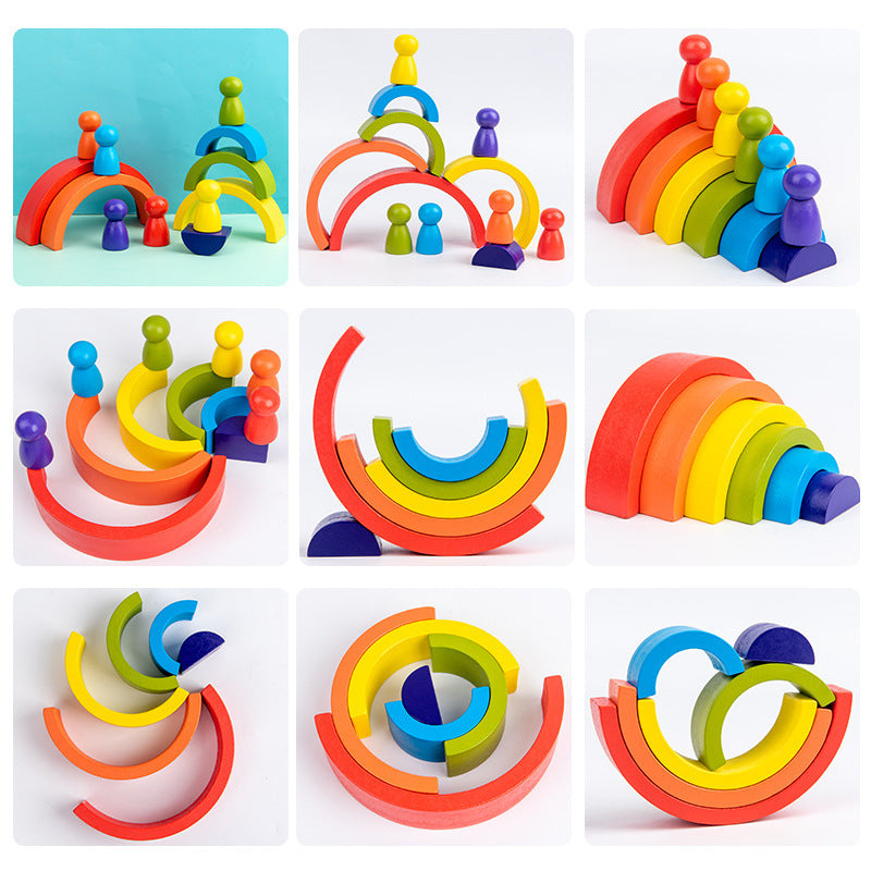 RainbowBalance | Upptäck färger och former - Pedagogiska stapelblock
