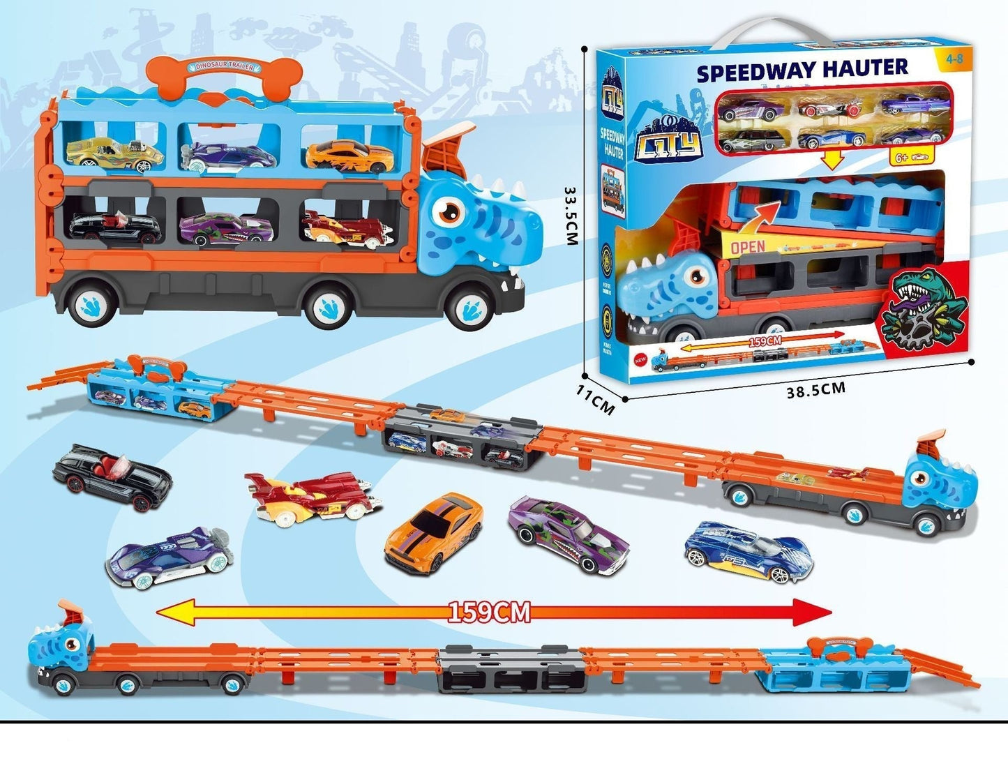 DinoExpress | Lekebil full av action - Utdragbar lastbil