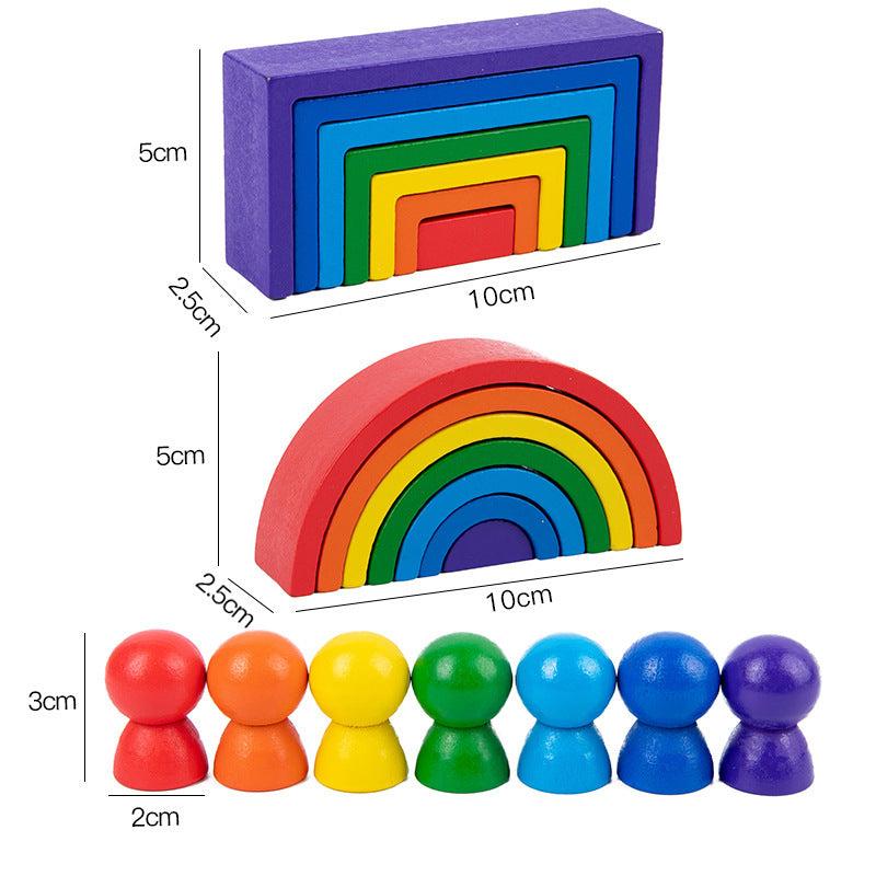 RainbowBalance | Upptäck färger och former - Pedagogiska stapelblock
