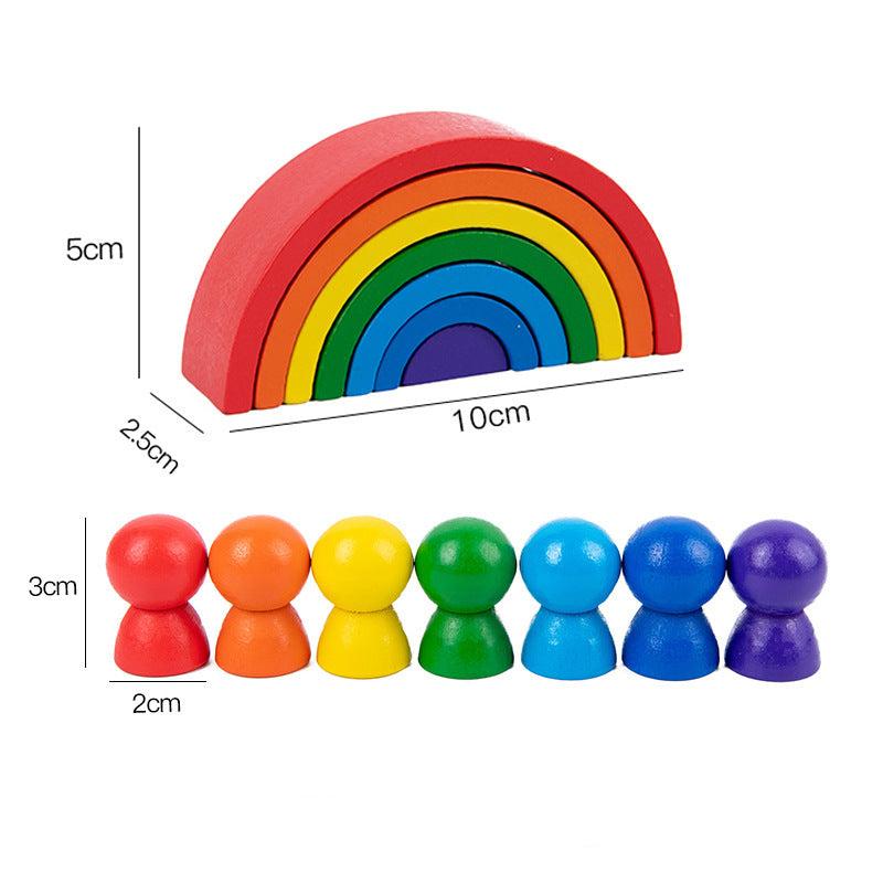 RainbowBalance | Upptäck färger och former - Pedagogiska stapelblock