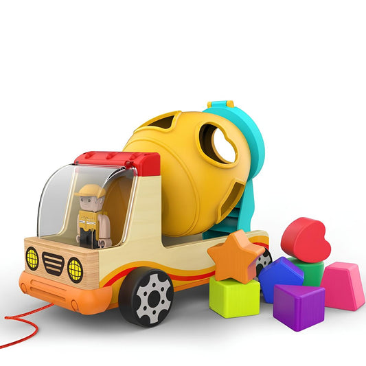 PuzzleTruck | Kombinera former för skojs skull - Byggklossar i trä
