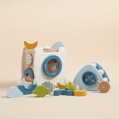 RocketPlay Blocks | Bygg din drömraket - Raketuppsättning i trä