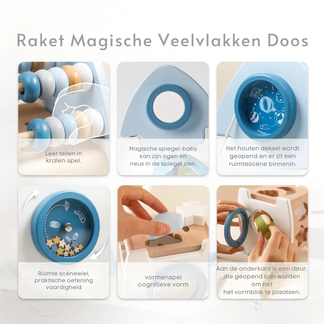 RocketPlay Blocks | Bygg din drömraket - Raketuppsättning i trä
