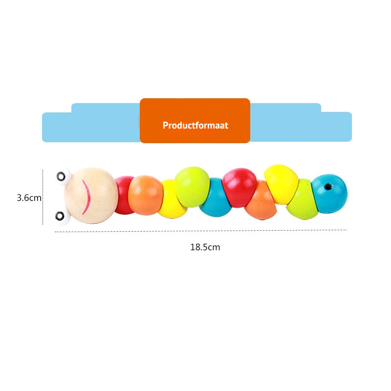 TwistyWorm | Oändligt Snurr- och Formnöje - Trämask Leksak