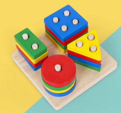 ColorStacks | Spelbaserat lärande om former och färger - Montessori geometriska pussel