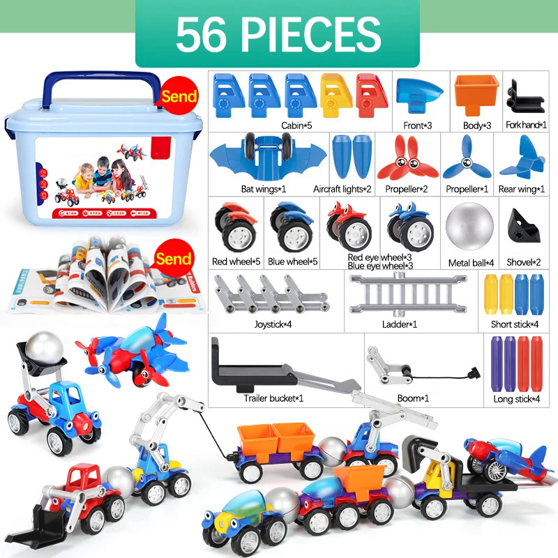 MagnetoRacer | Bygg och skapa - Magnetiska fordon set