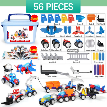 MagnetoRacer | Bygg och skapa - Magnetiska fordon set