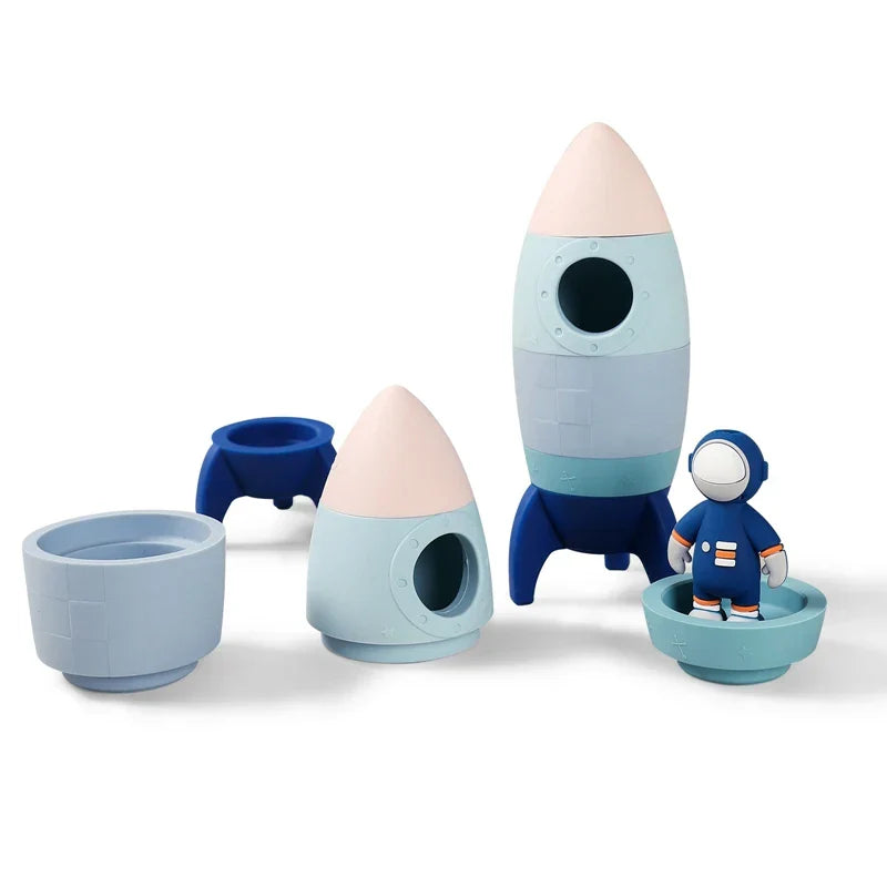 RocketPlay Blocks | Bygg din drömraket - Raketuppsättning i trä