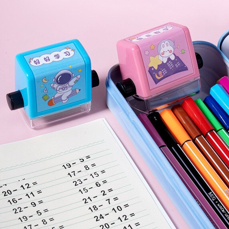 MathPrint - Stämpel med räkneövningar - Pedagogisk stämpel med räkneövningar