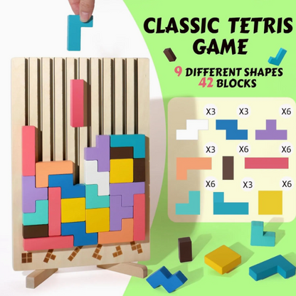 TetriLogic | Logiskt tänkande - Trä pussel